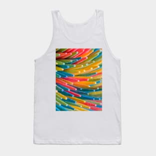 Rainbow Multicolored Toothpicks Macro Photograph Tank Top